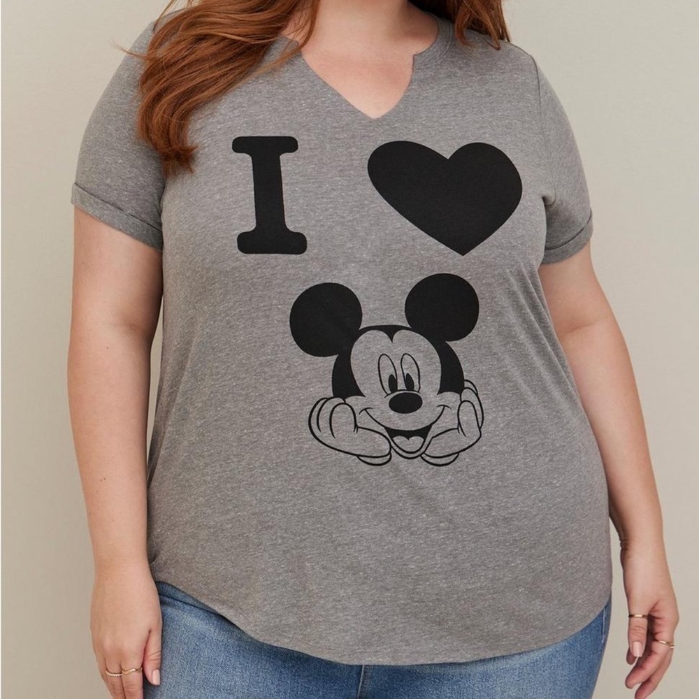 DISNEY MICKEY MOUSE HEART GREY
JERSEY TOP Size 6X